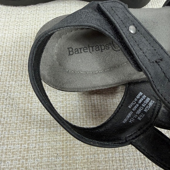 Baretraps Women's Black‎ Adjustable Strap Comfort Sandals Size 7.5 SIMPSON - Picture 8 of 8